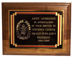 Engraved plaque